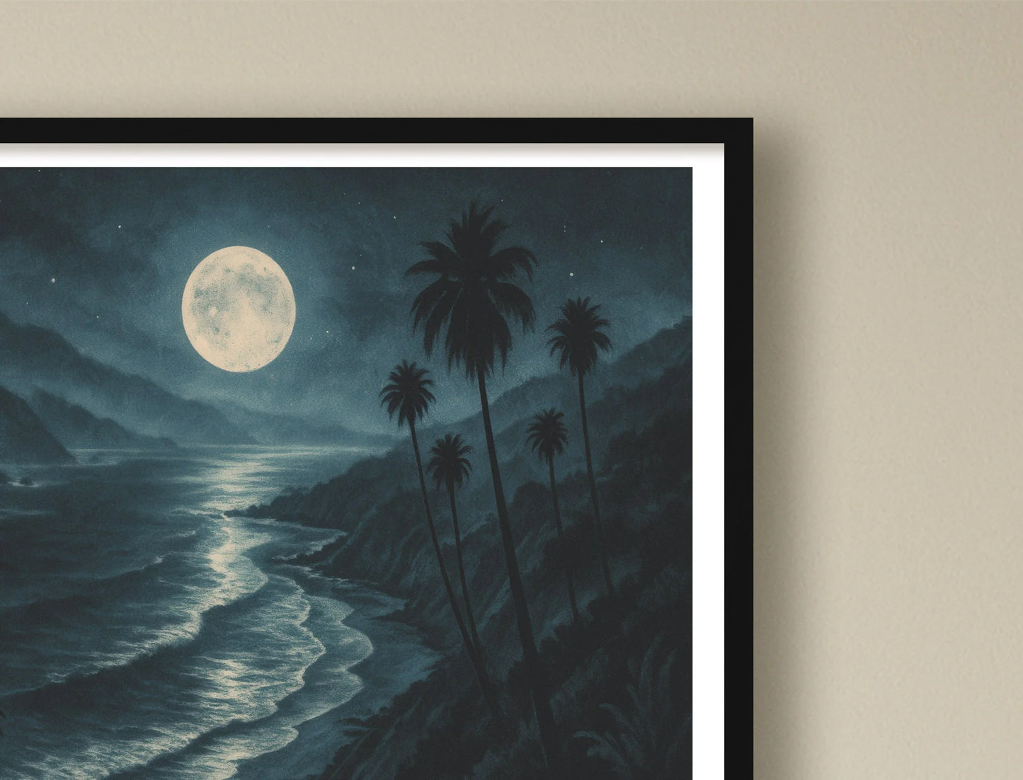 Lujon Cliffside White cropcorner BlackFrame mockup