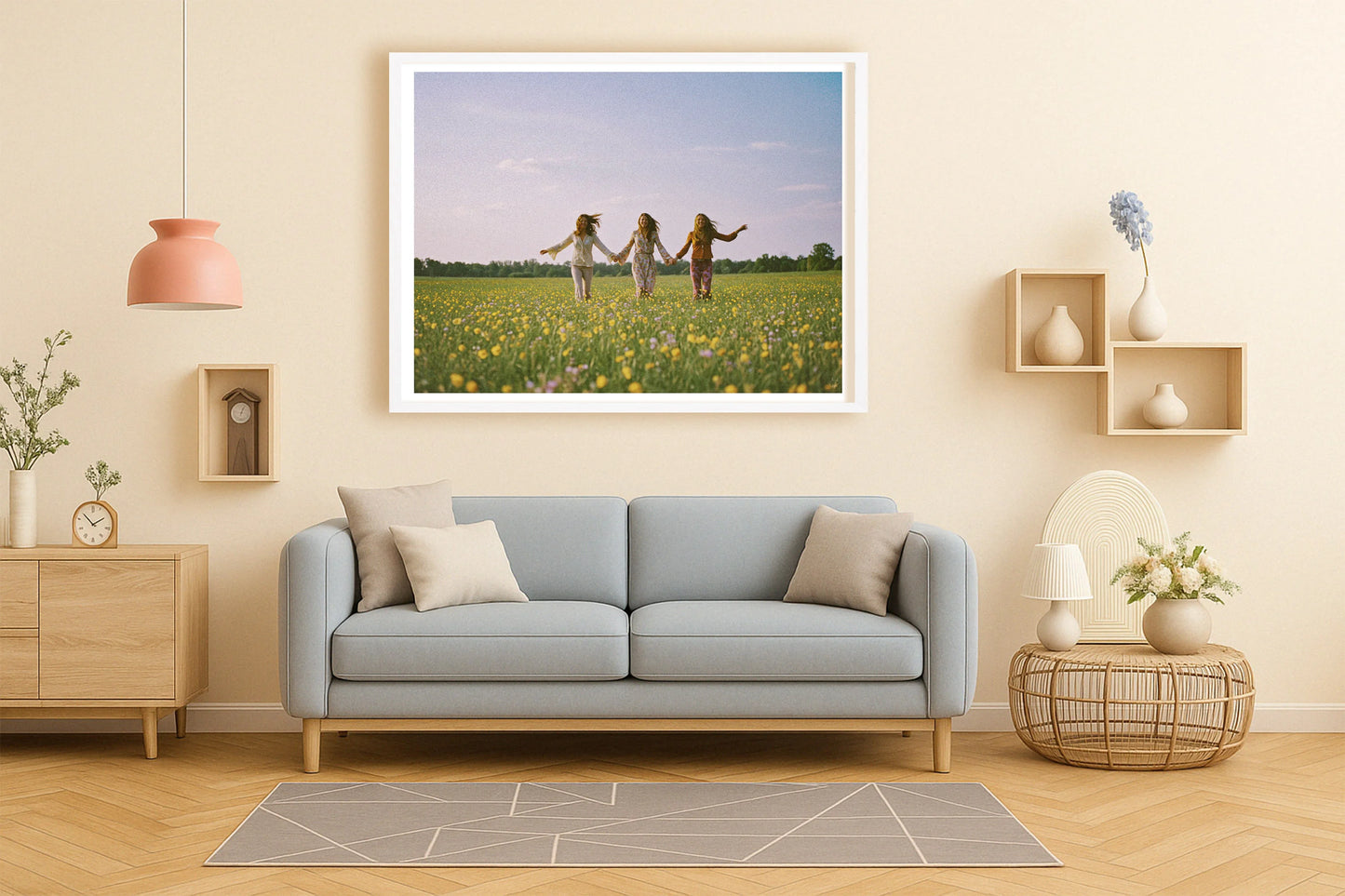 In Perfect Harmony PeachLounge WhiteFrame mockup