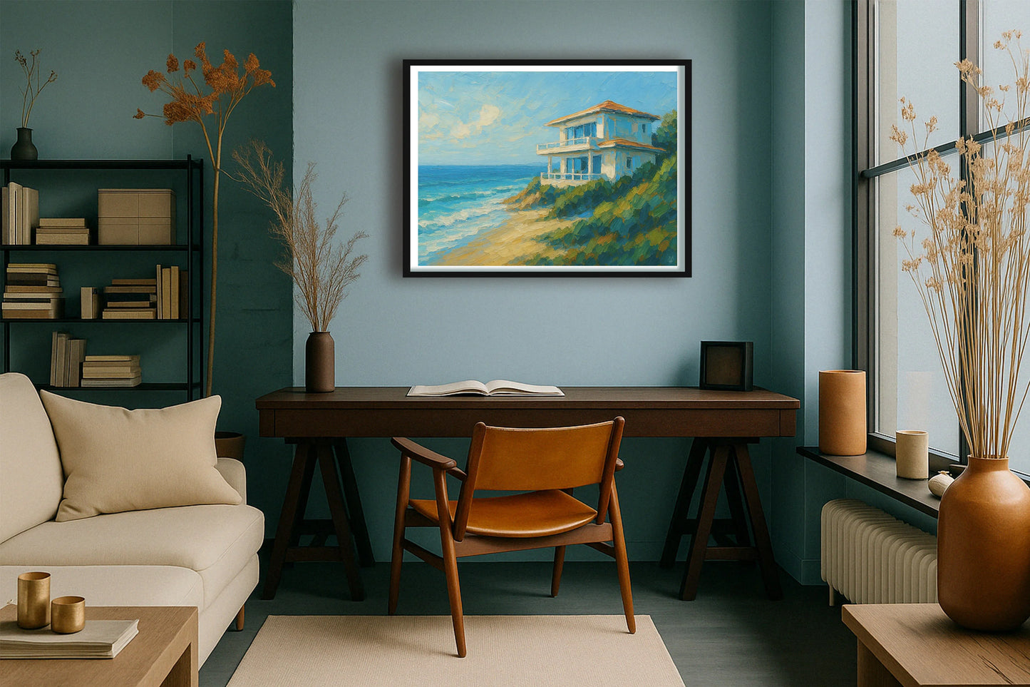 Where The Wealth Rests TealStudy BlackFrame mockup
