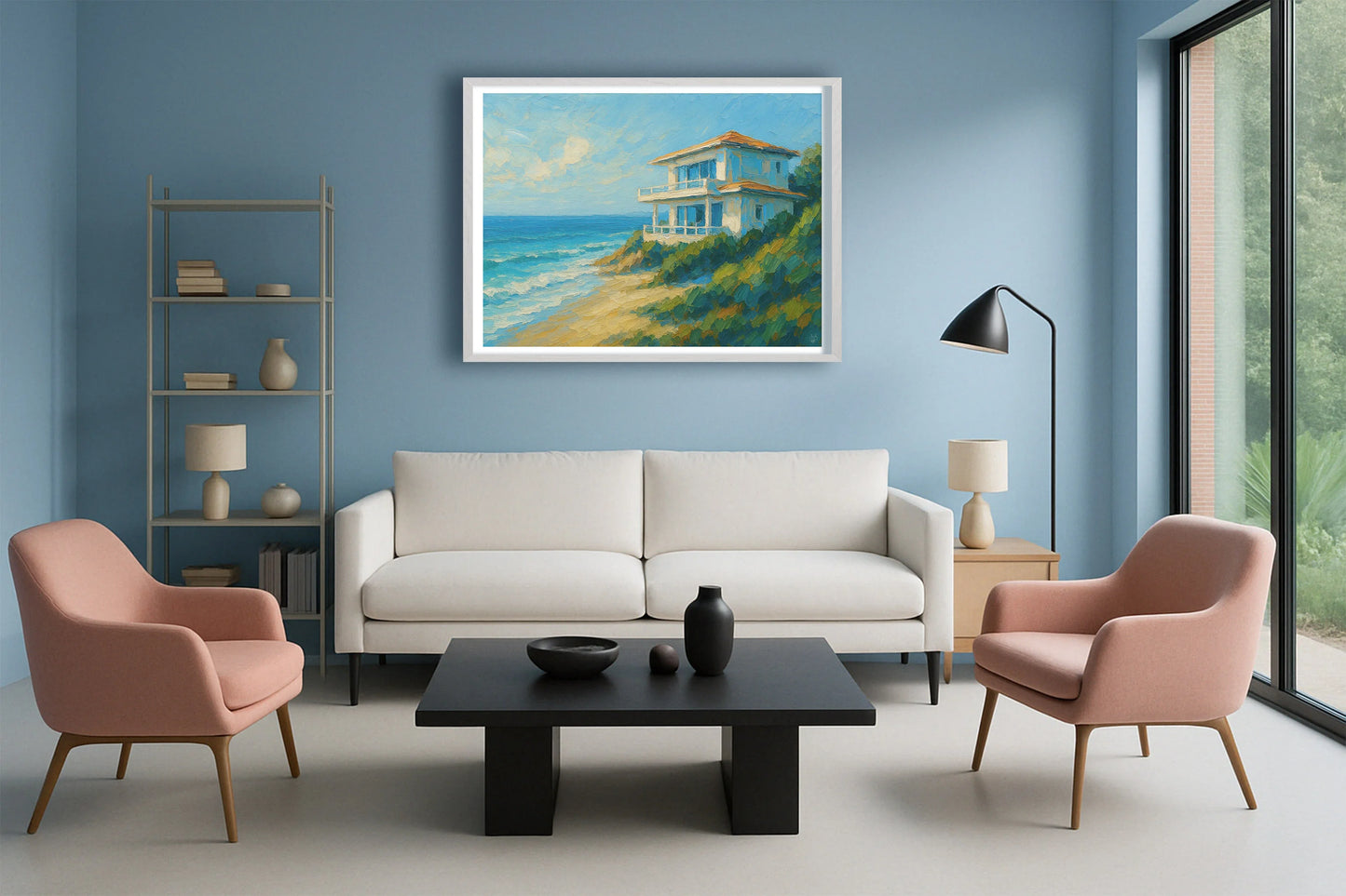 Where The Wealth Rests PastelBlueLounge WhiteFrame mockup