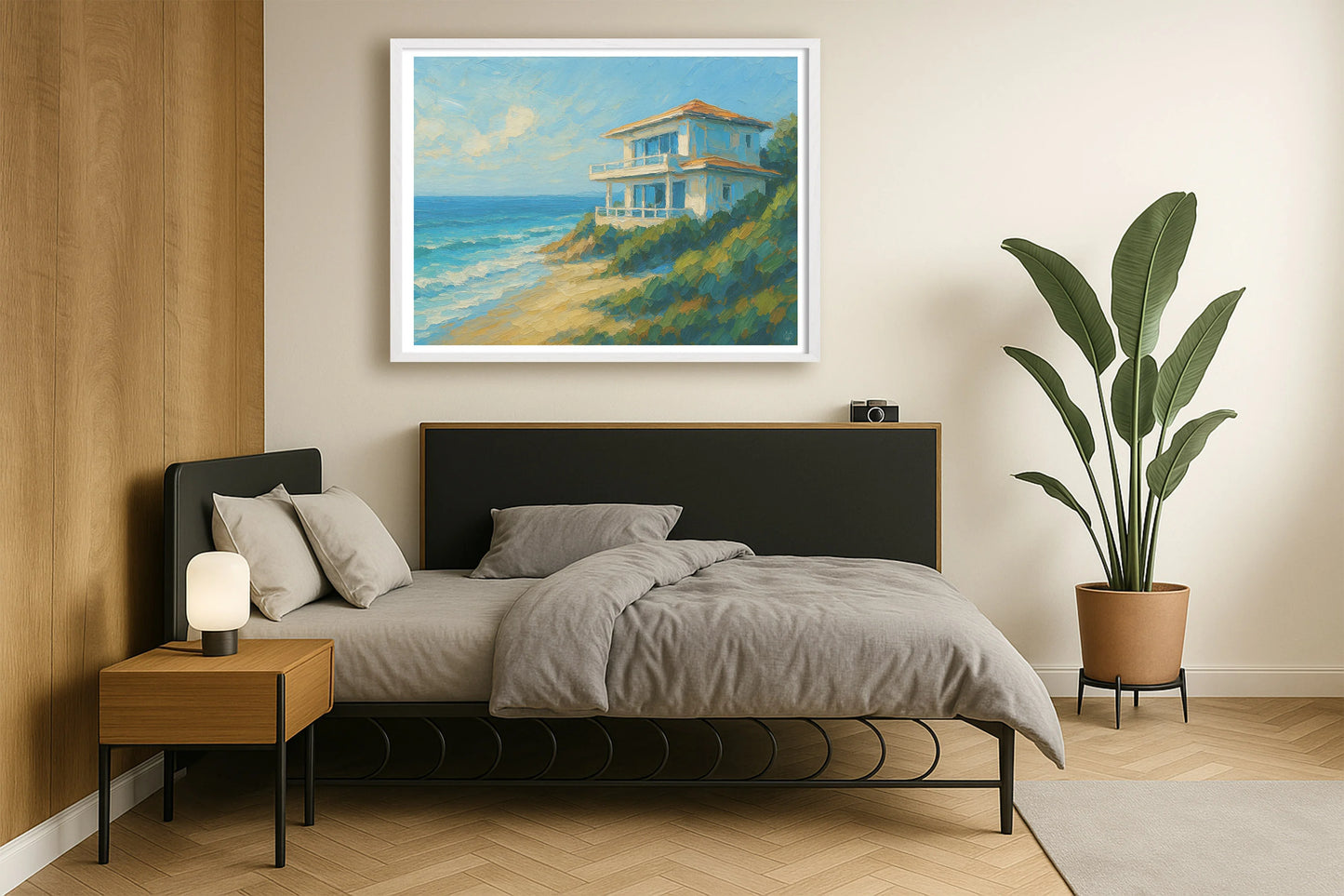 Where The Wealth Rests NeutralBedroomSide WhiteFrame mockup