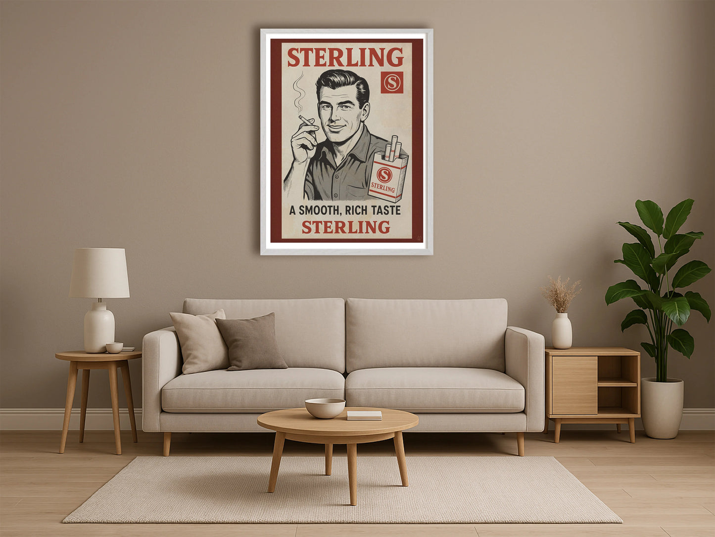 Sterling Cigarettes NeutralLounge WhiteFrame mockup