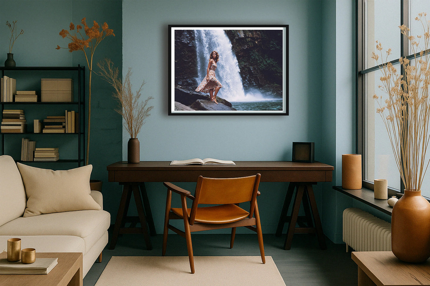 Canyon Falls 1969 TealStudy BlackFrame mockup