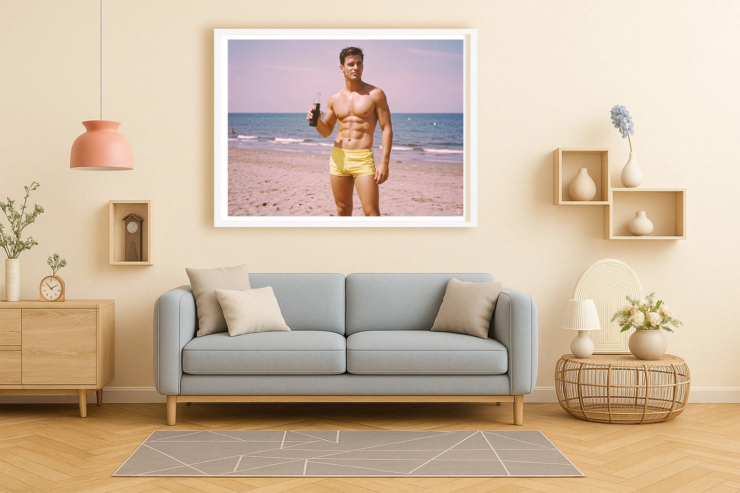 Beach Ready 66 PeachLounge WhiteFrame mockup
