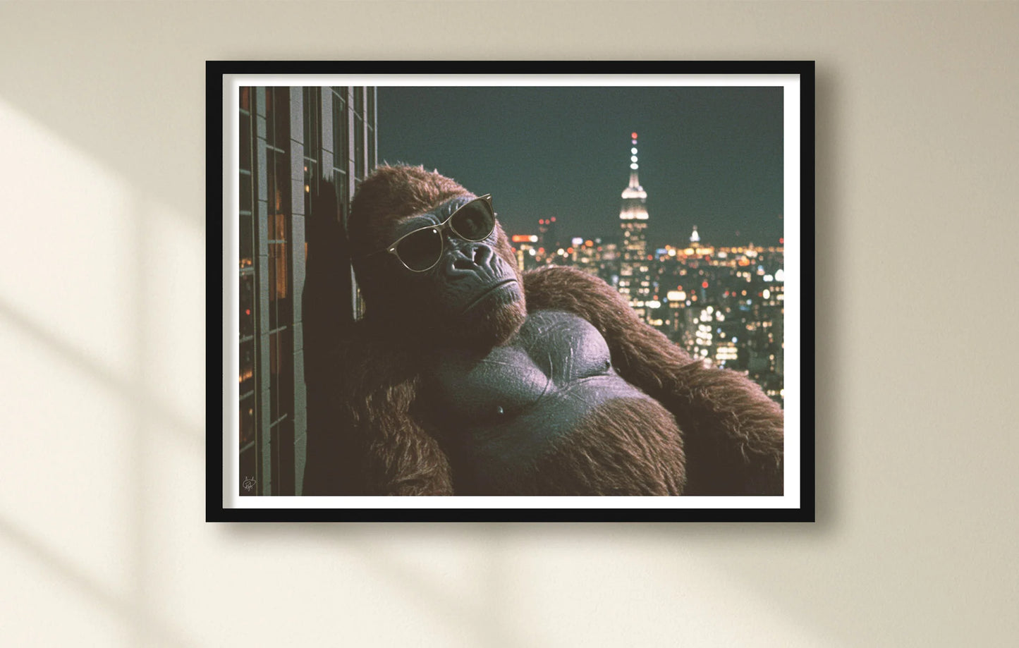 Cool Kong White closeup BlackFrame mockup