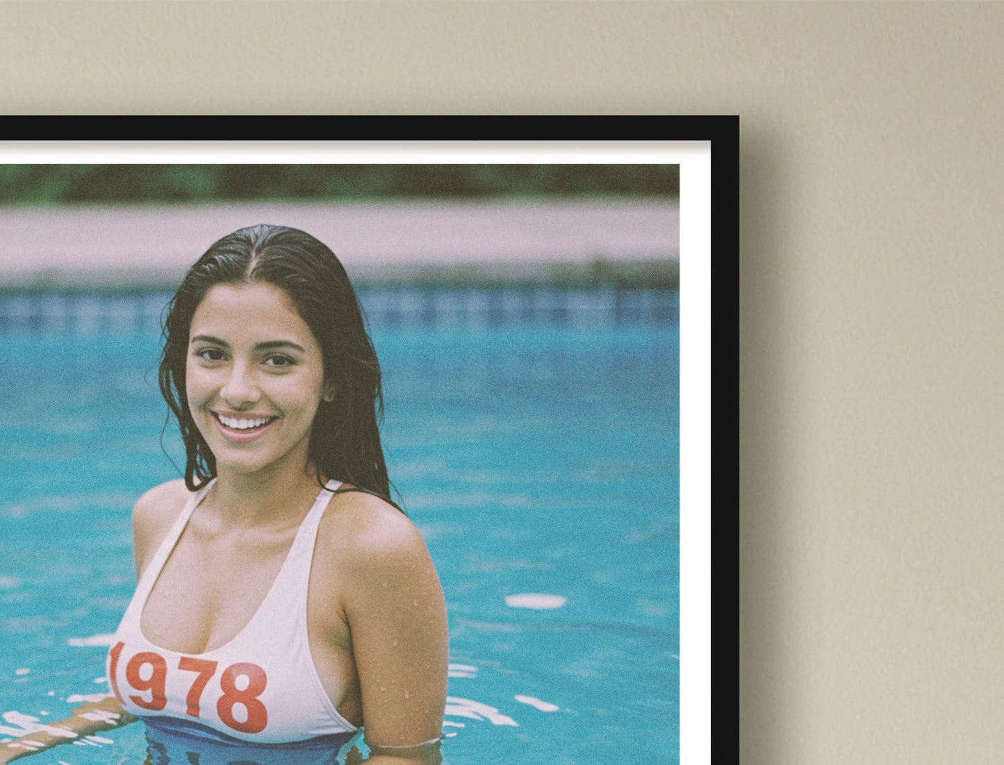 Nineteen Seventy Eight White cropcorner BlackFrame mockup