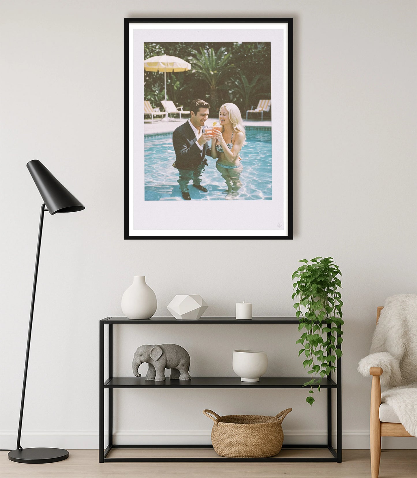 Working From Home WhiteLounge BlackFrame mockup