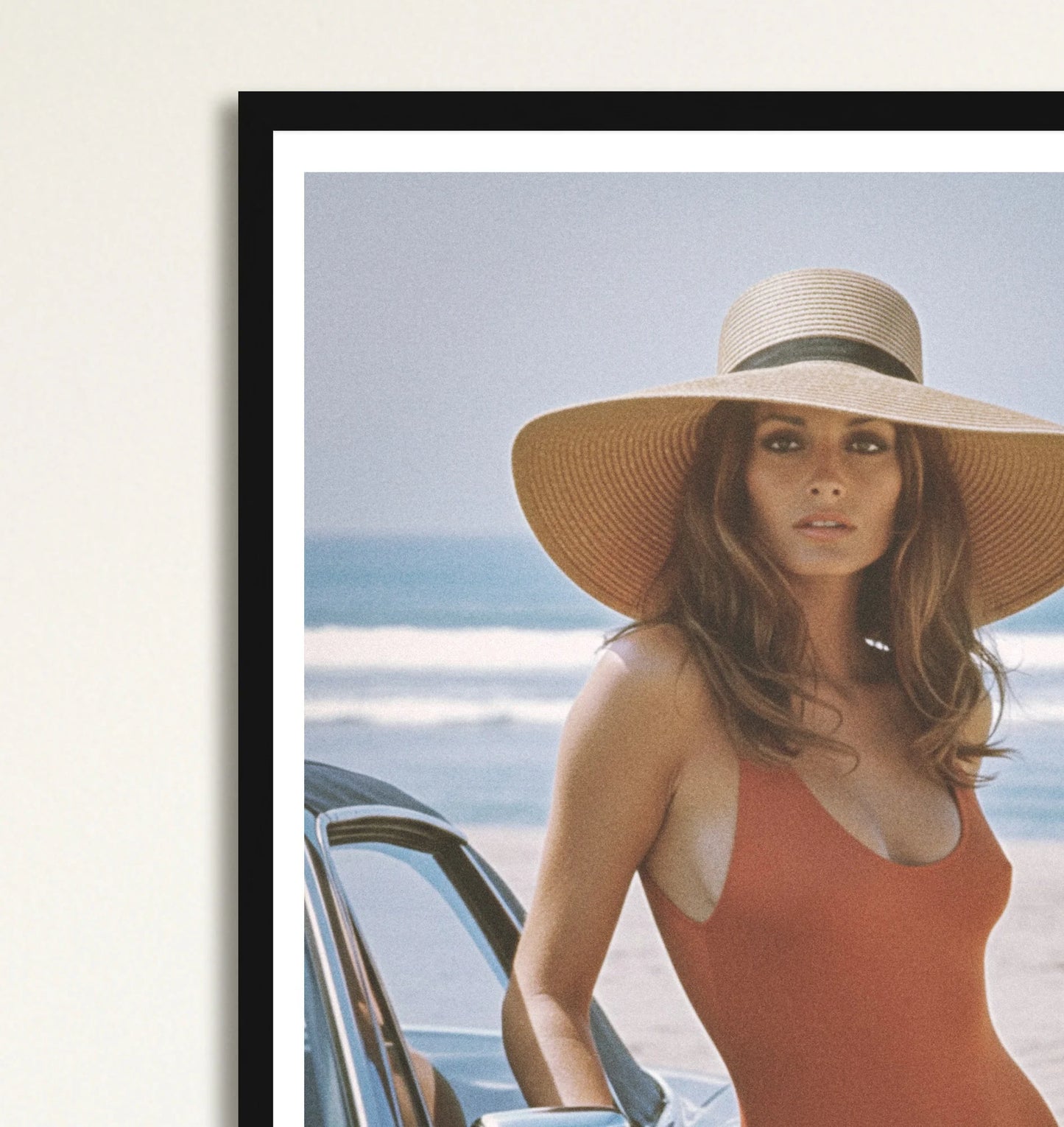Beach Getaway Neutral cropcorner BlackFrame mockup