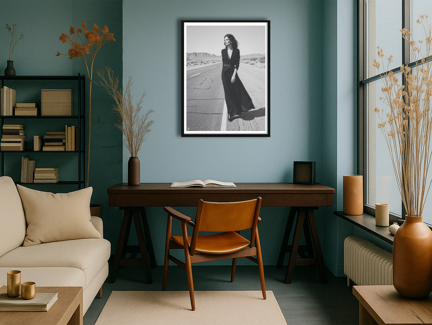 Freeway Temptress TealStudy BlackFrame mockup