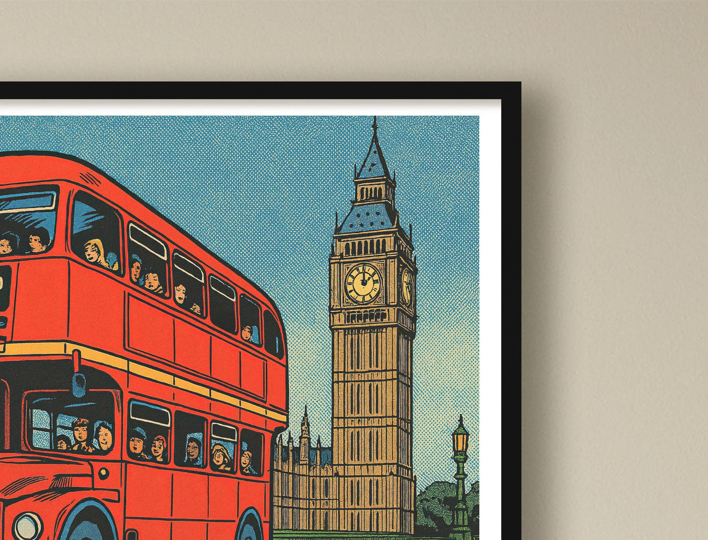 Red Bus Adventure White cropcorner BlackFrame mockup