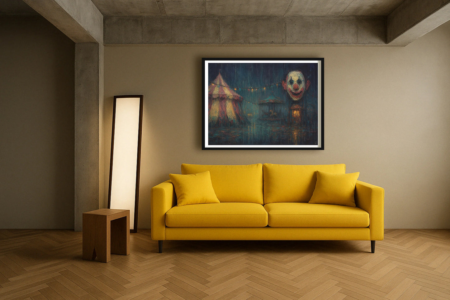 The Circus Doesn't Leave Town ContemporaryLounge BlackFrame mockup