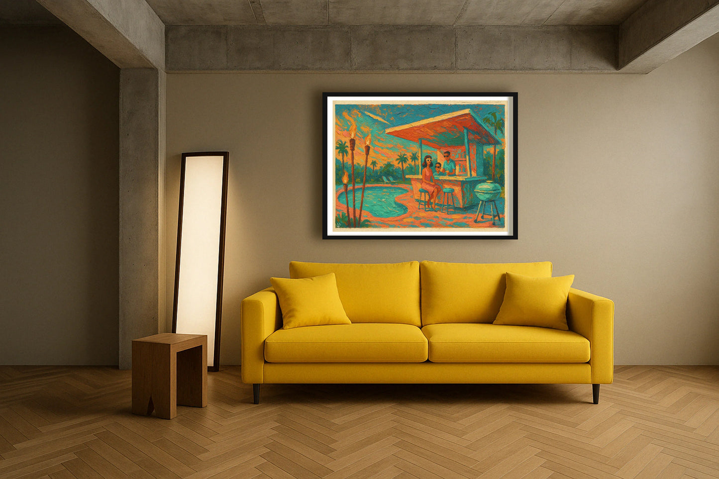 Tiki Suburbia ContemporaryLounge BlackFrame mockup