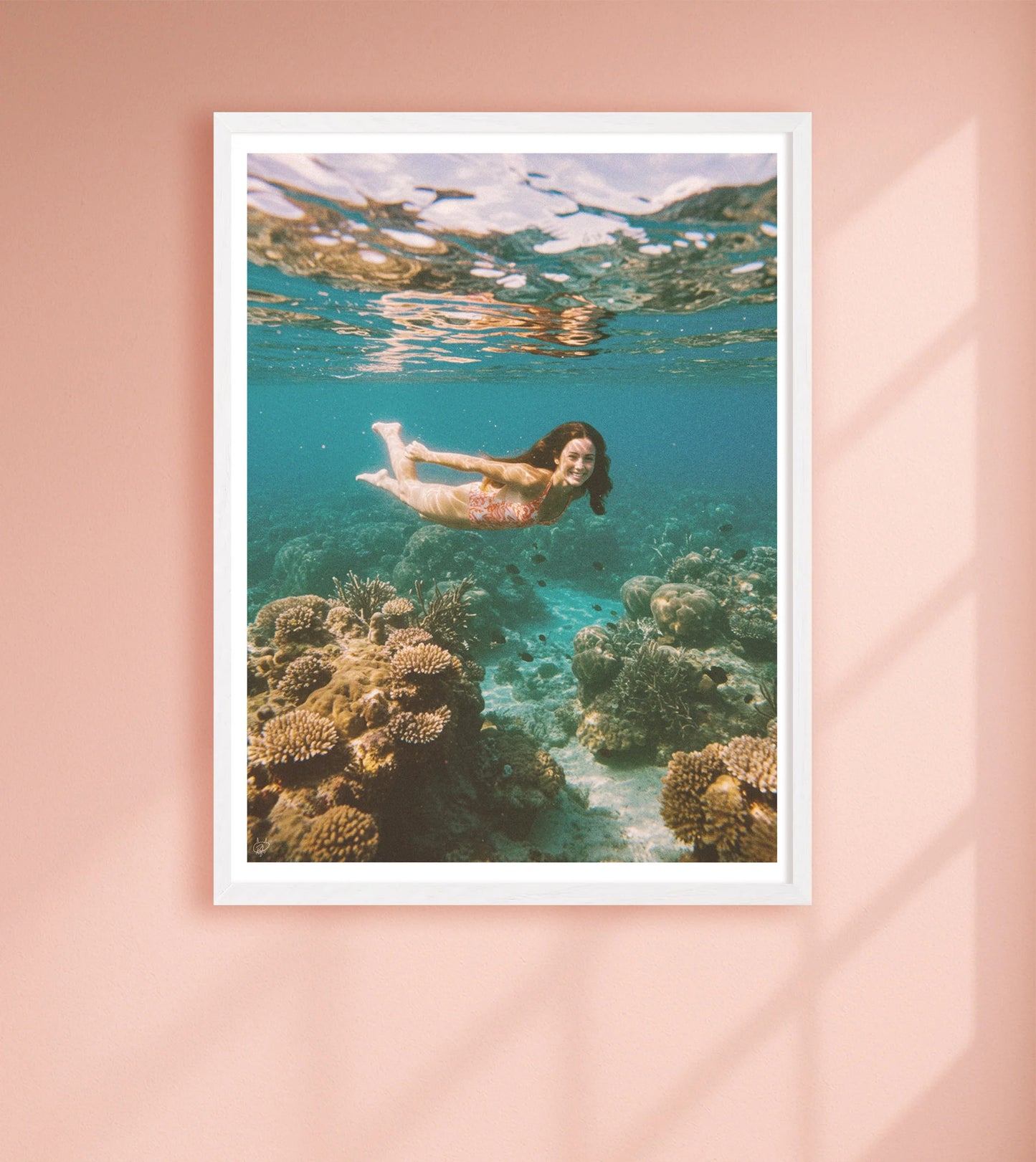 Aquamarine Ambiance Pink closeup WhiteFrame mockup