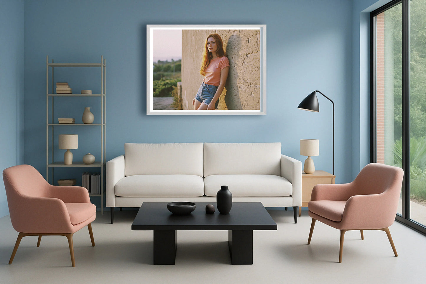 Spring Break 76 PastelBlueLounge WhiteFrame mockup