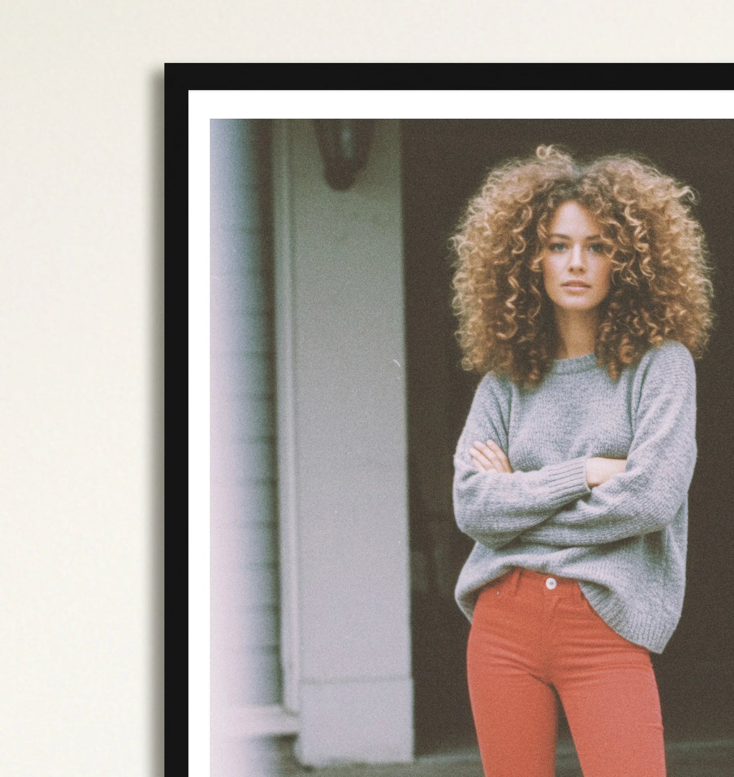 Red Jeans Neutral cropcorner BlackFrame mockup