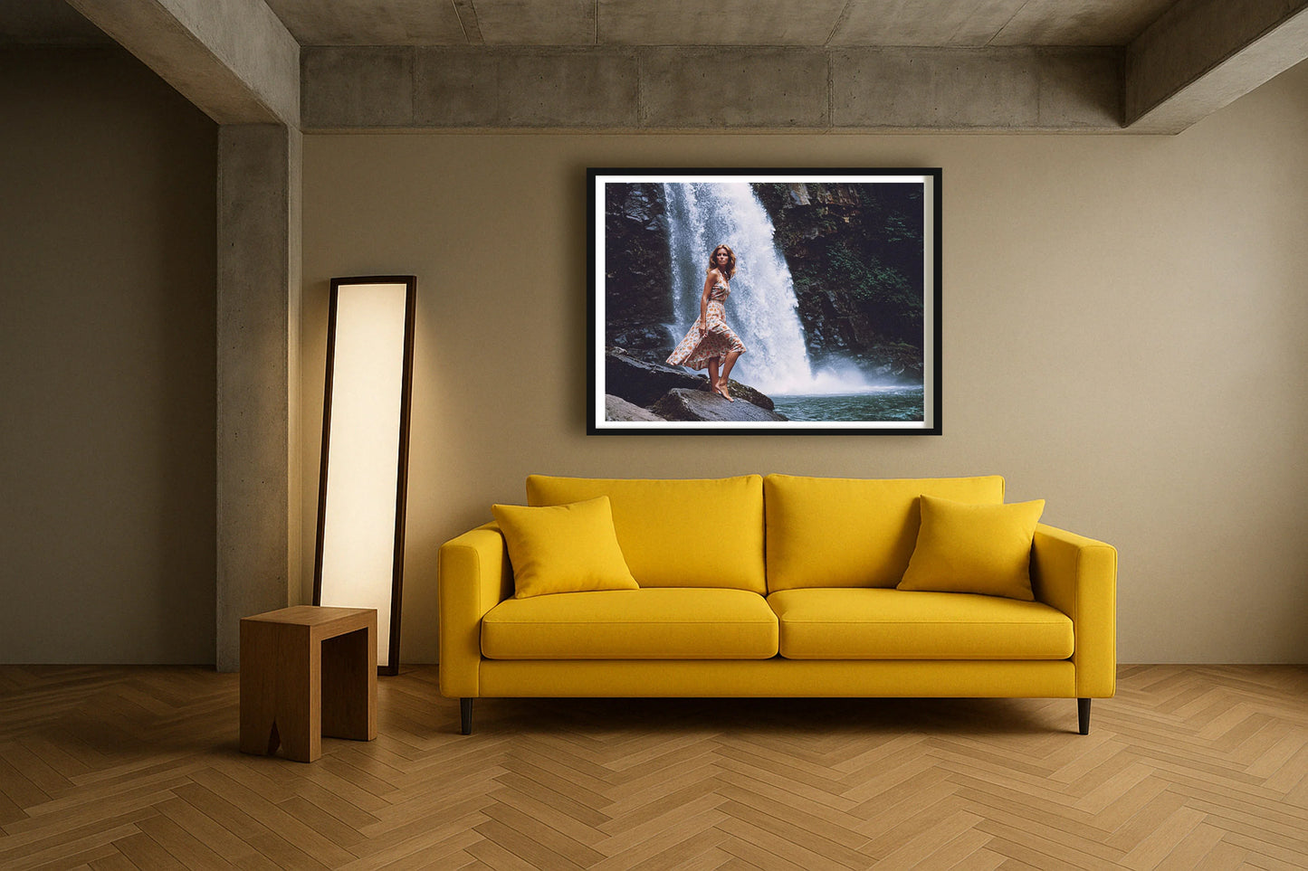 Canyon Falls 1969 ContemporaryLounge BlackFrame mockup