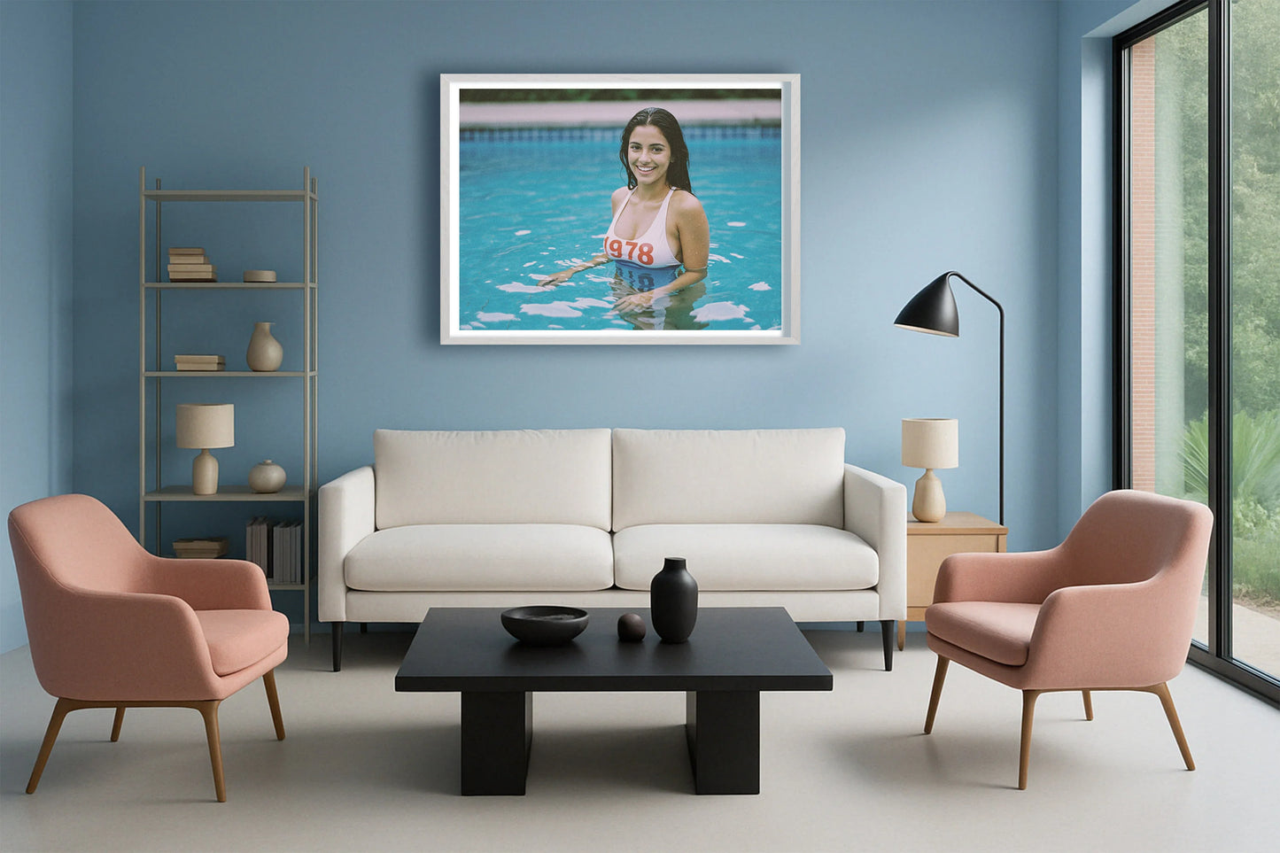 Nineteen Seventy Eight PastelBlueLounge WhiteFrame mockup