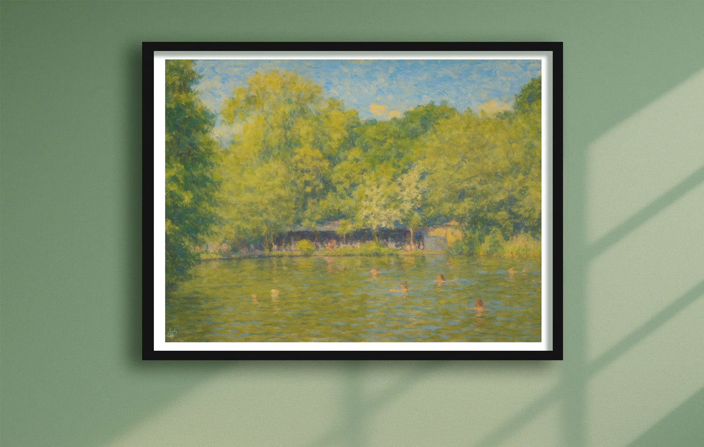 Heath Impressions Green closeup BlackFrame mockup