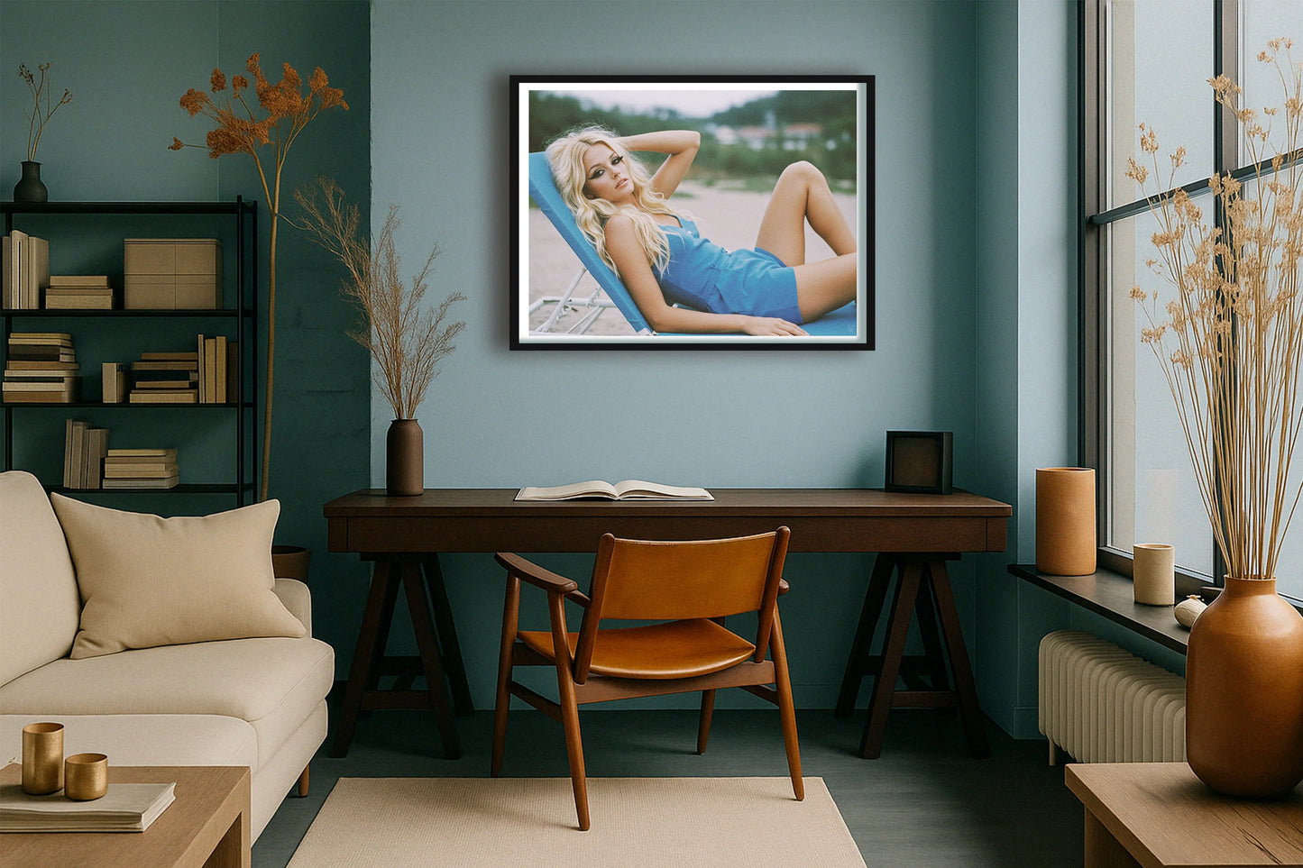 Santa Barbara 73 TealStudy BlackFrame mockup