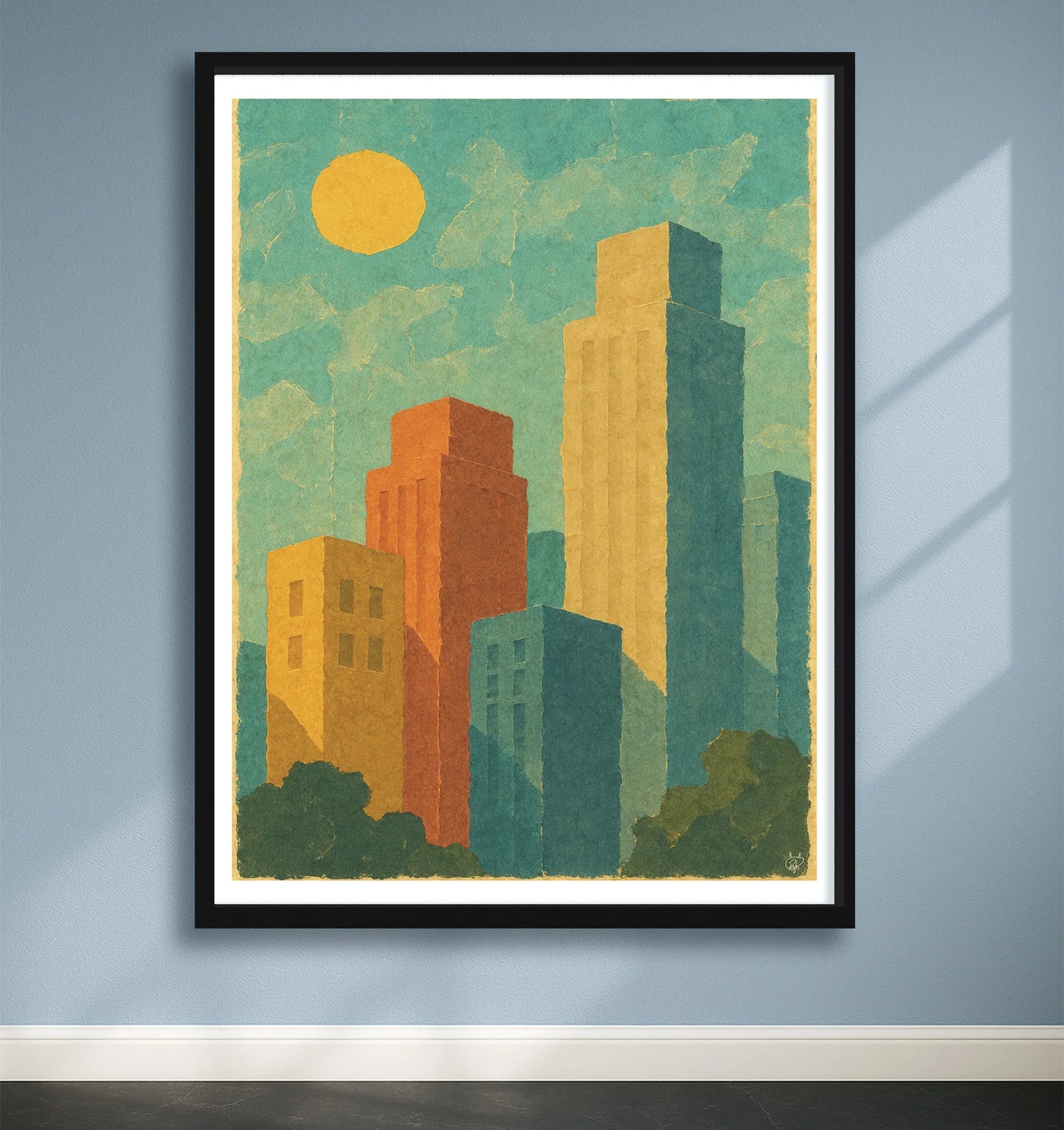 Baked High Rise Blue closeup BlackFrame mockup