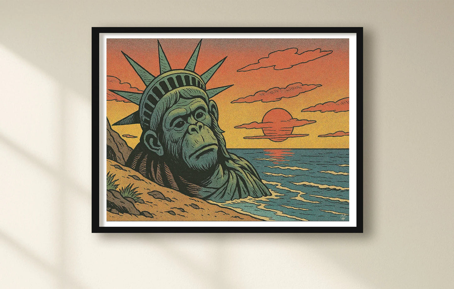 Planet Of The Humans White closeup BlackFrame mockup