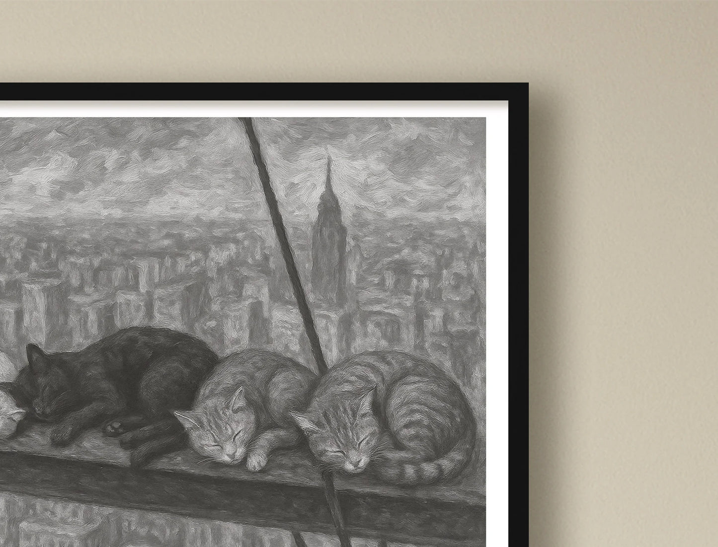 Nap Atop A Skyscraper White cropcorner BlackFrame mockup