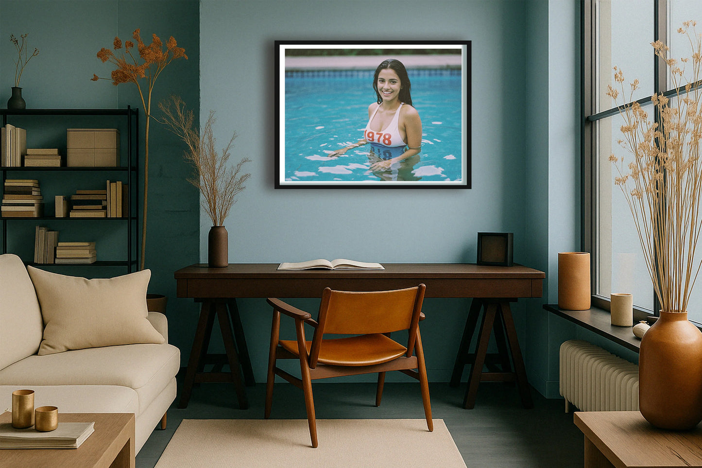 Nineteen Seventy Eight TealStudy BlackFrame mockup
