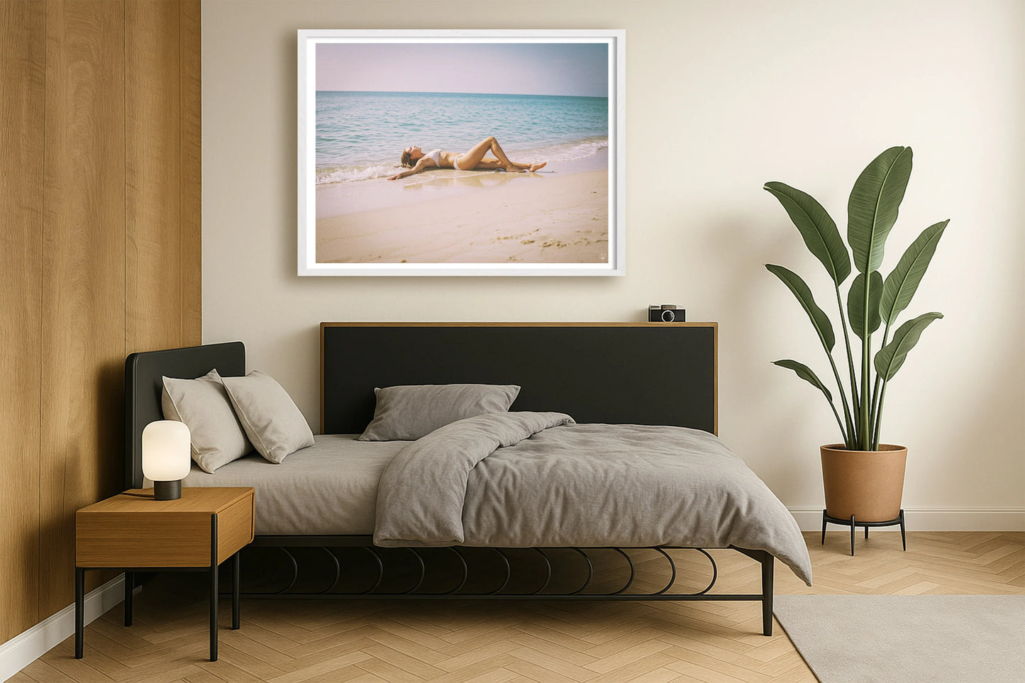Solace At Shoreline NeutralBedroomSide WhiteFrame mockup