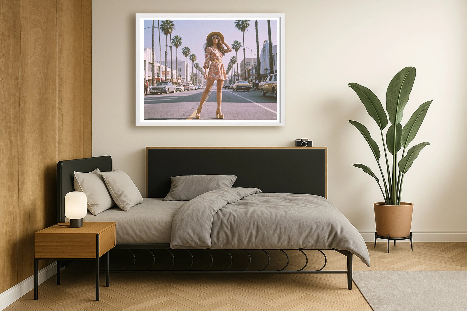 Ready For My Closeup NeutralBedroomSide WhiteFrame mockup