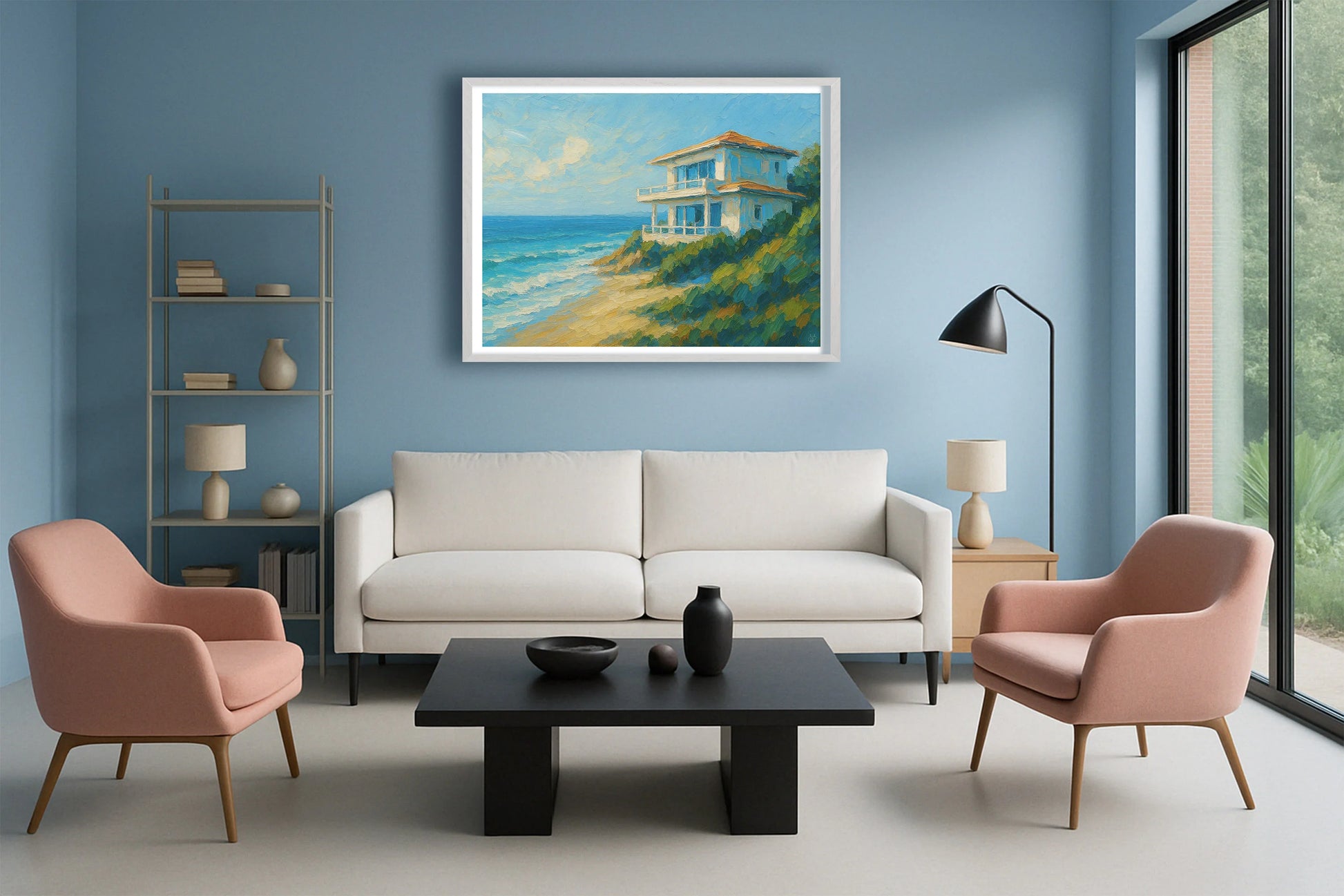 Where The Wealth Rests PastelBlueLounge WhiteFrame mockup