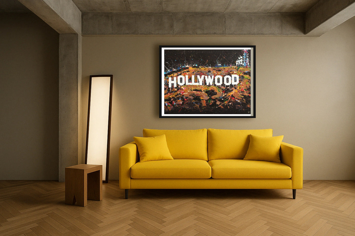 Lights, Camera, Chaos ContemporaryLounge BlackFrame mockup