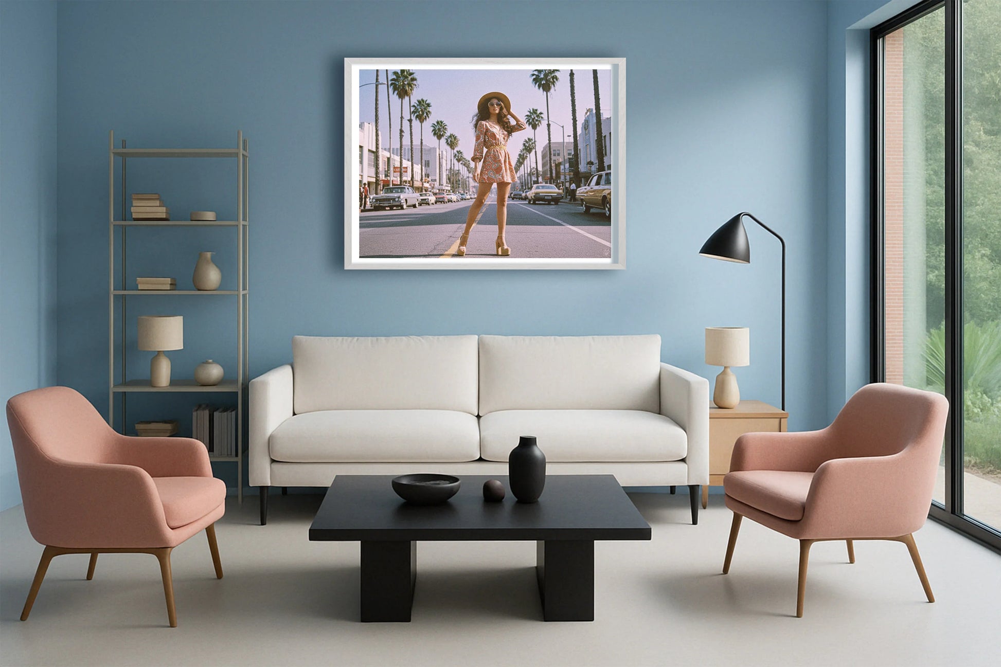Ready For My Closeup PastelBlueLounge WhiteFrame mockup