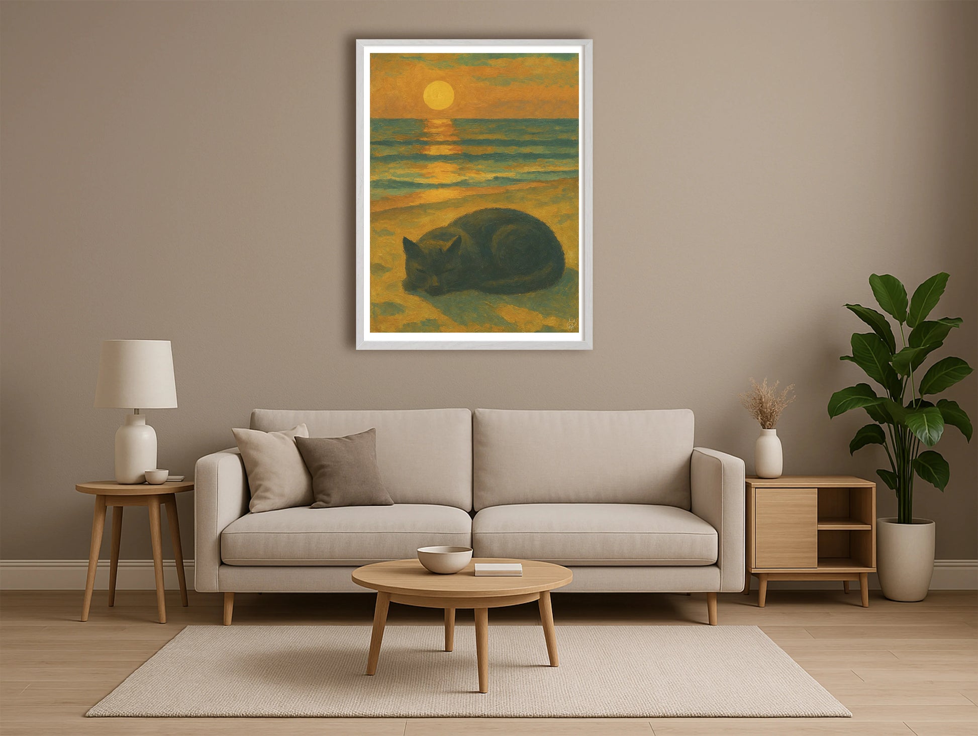 Horizon Purr NeutralLounge WhiteFrame mockup