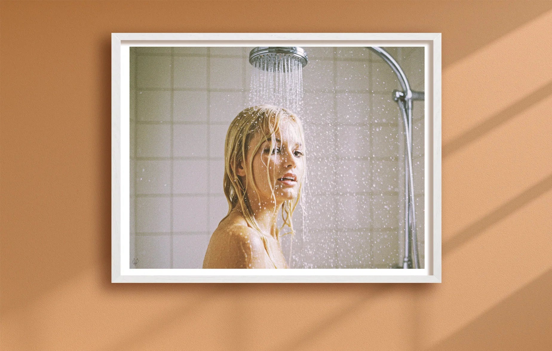 Late Checkout Blues Orange closeup WhiteFrame mockup