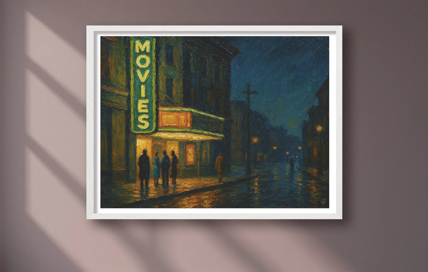Saturday Marquee Purple closeup WhiteFrame mockup