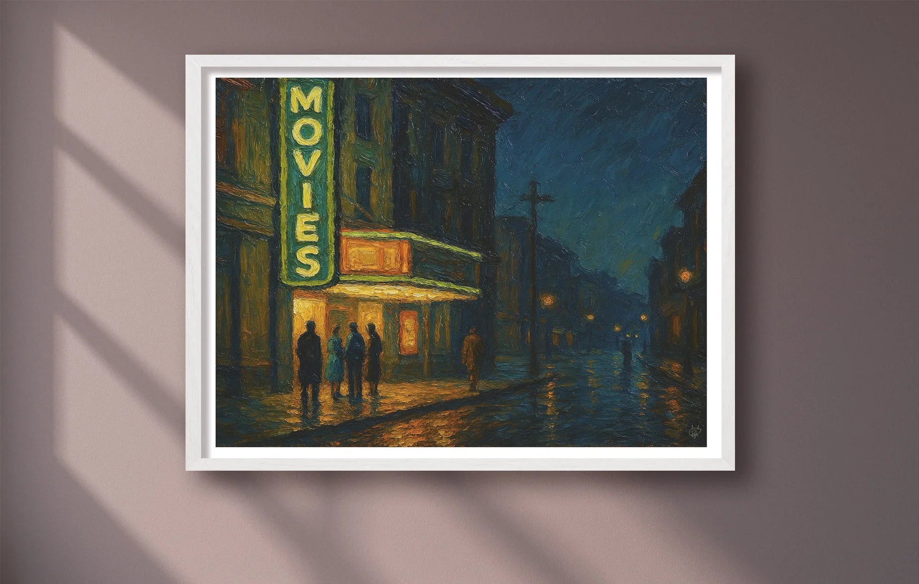 Saturday Marquee Purple closeup WhiteFrame mockup