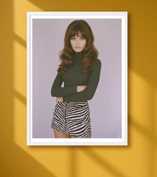 Zebra Skirt Yellow closeup WhiteFrame mockup