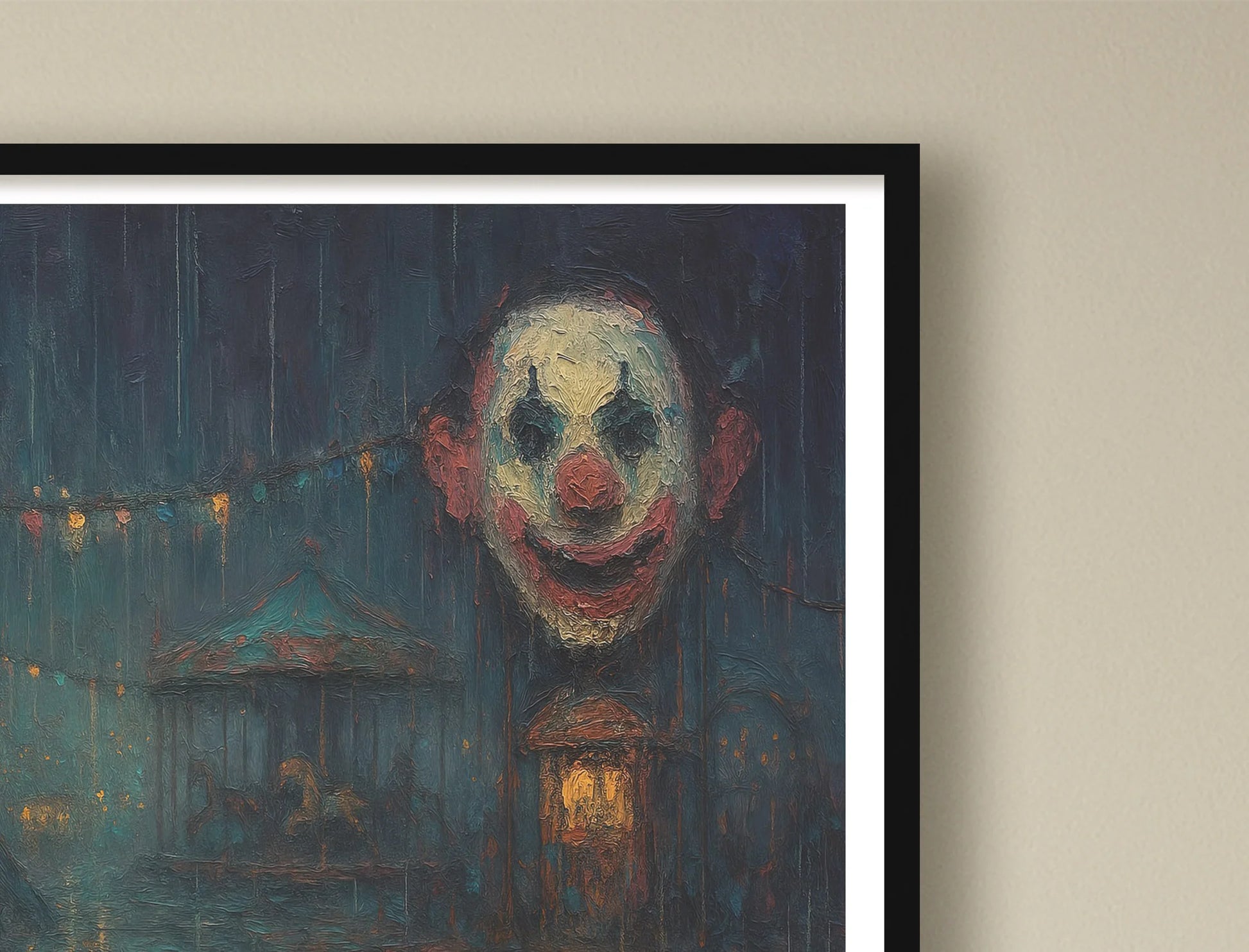 The Circus Doesn't Leave Town White cropcorner BlackFrame mockup