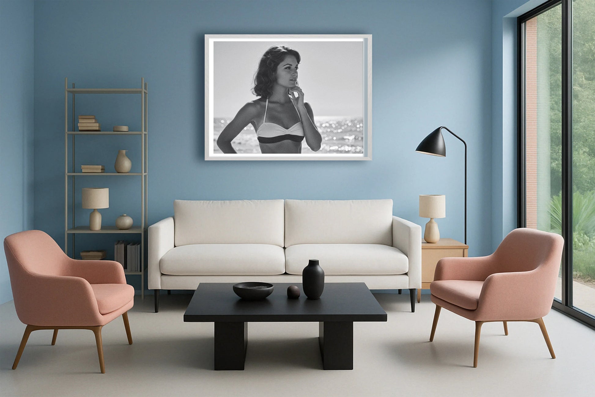 Shimmer & Sun PastelBlueLounge WhiteFrame mockup