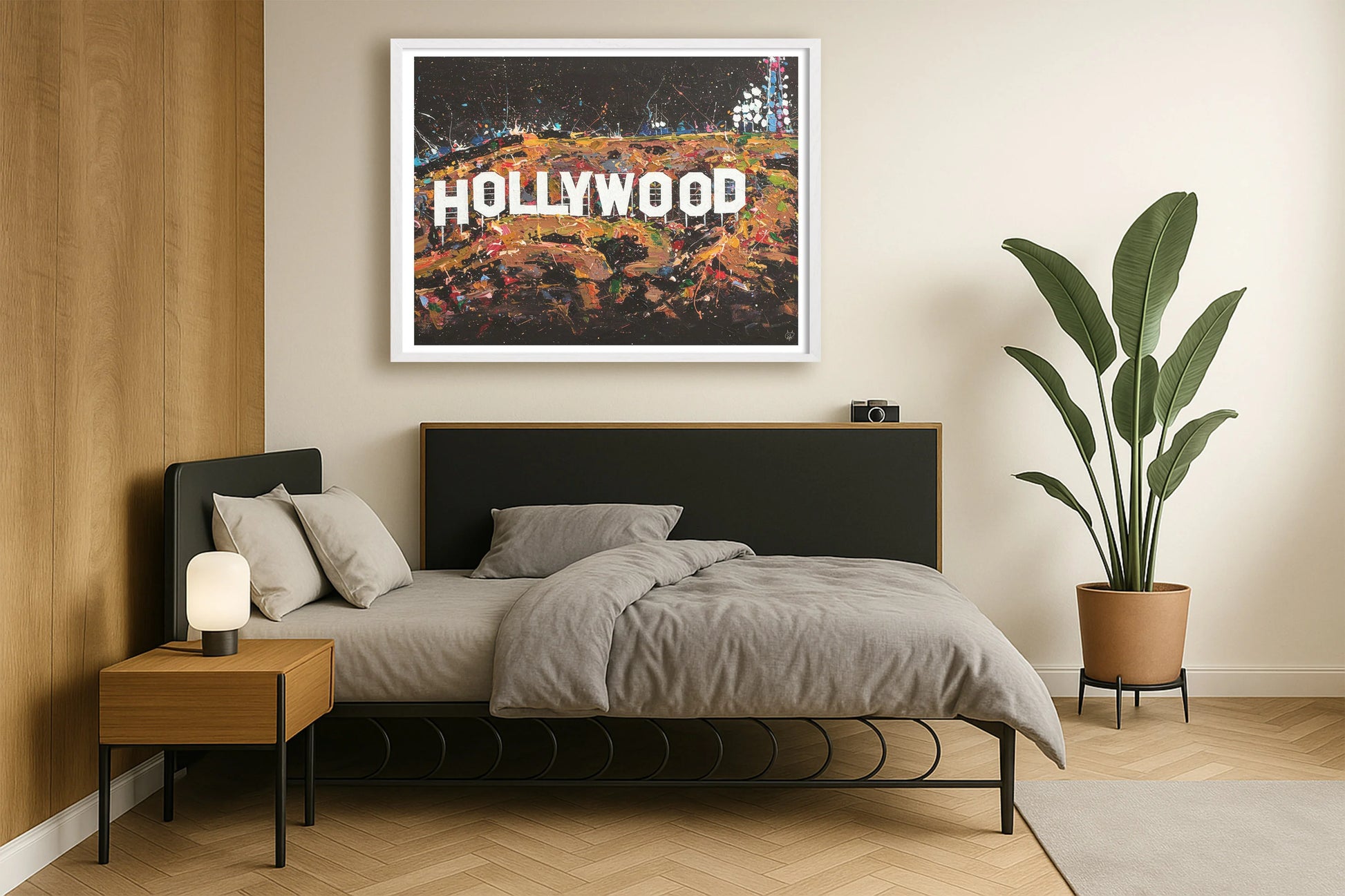Lights, Camera, Chaos NeutralBedroomSide WhiteFrame mockup