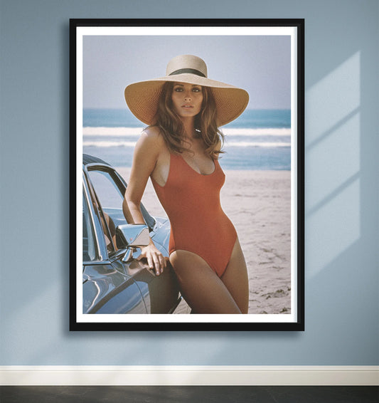 Beach Getaway Blue closeup BlackFrame mockup
