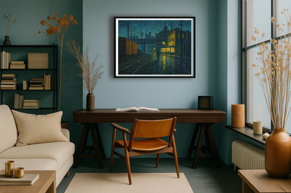 Last Shift, Rainfall TealStudy BlackFrame mockup
