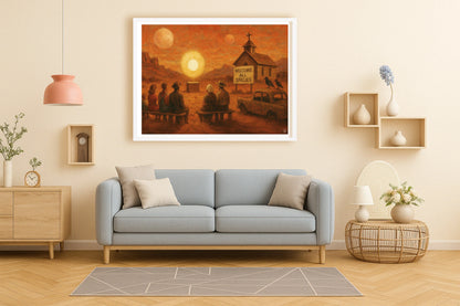 Welcome All Species PeachLounge WhiteFrame mockup