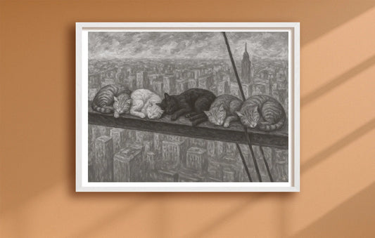 Nap Atop A Skyscraper Orange closeup WhiteFrame mockup