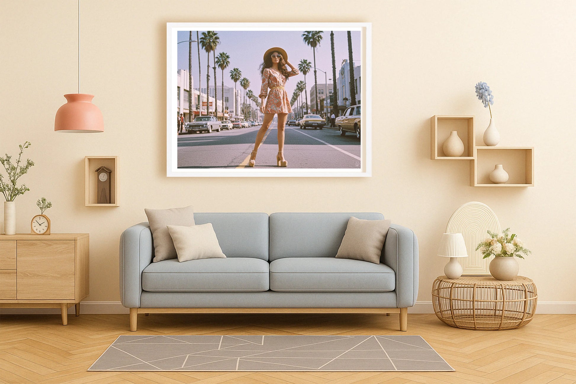 Ready For My Closeup PeachLounge WhiteFrame mockup