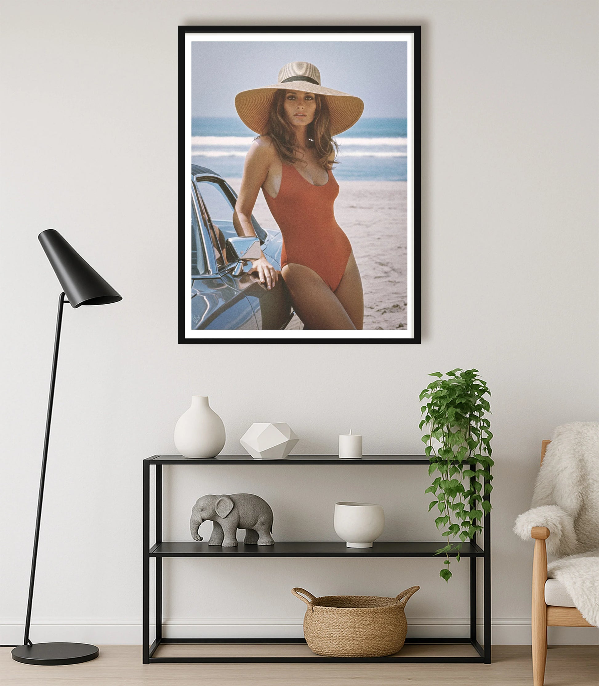 Beach Getaway WhiteLounge BlackFrame mockup
