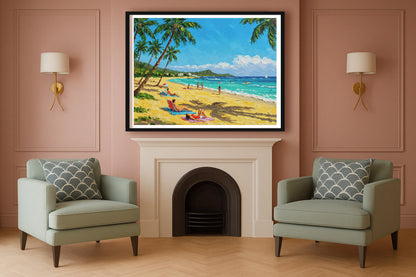 Waikiki Filter SulkingPinkSittingRoom BlackFrame mockup