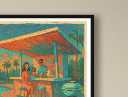 Tiki Suburbia White cropcorner BlackFrame mockup