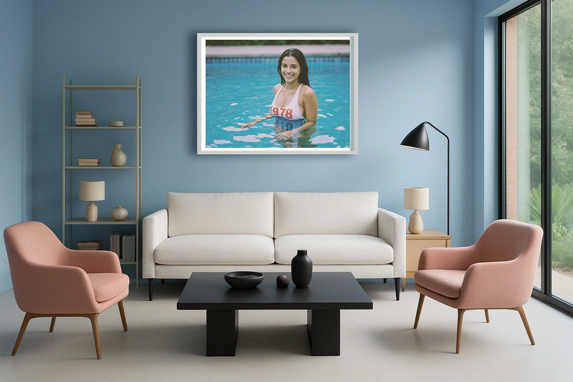 Nineteen Seventy Eight PastelBlueLounge WhiteFrame mockup