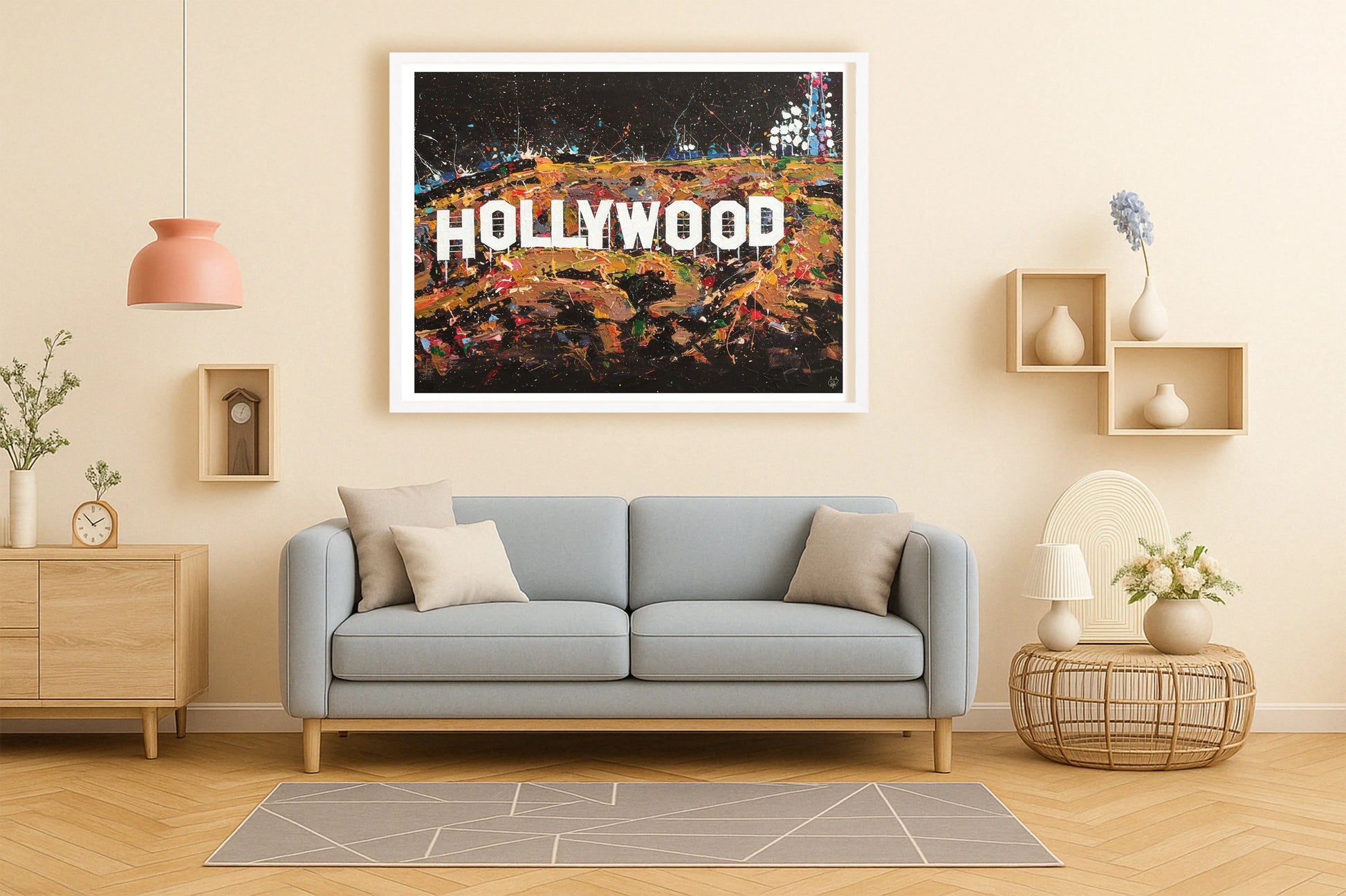 Lights, Camera, Chaos PeachLounge WhiteFrame mockup
